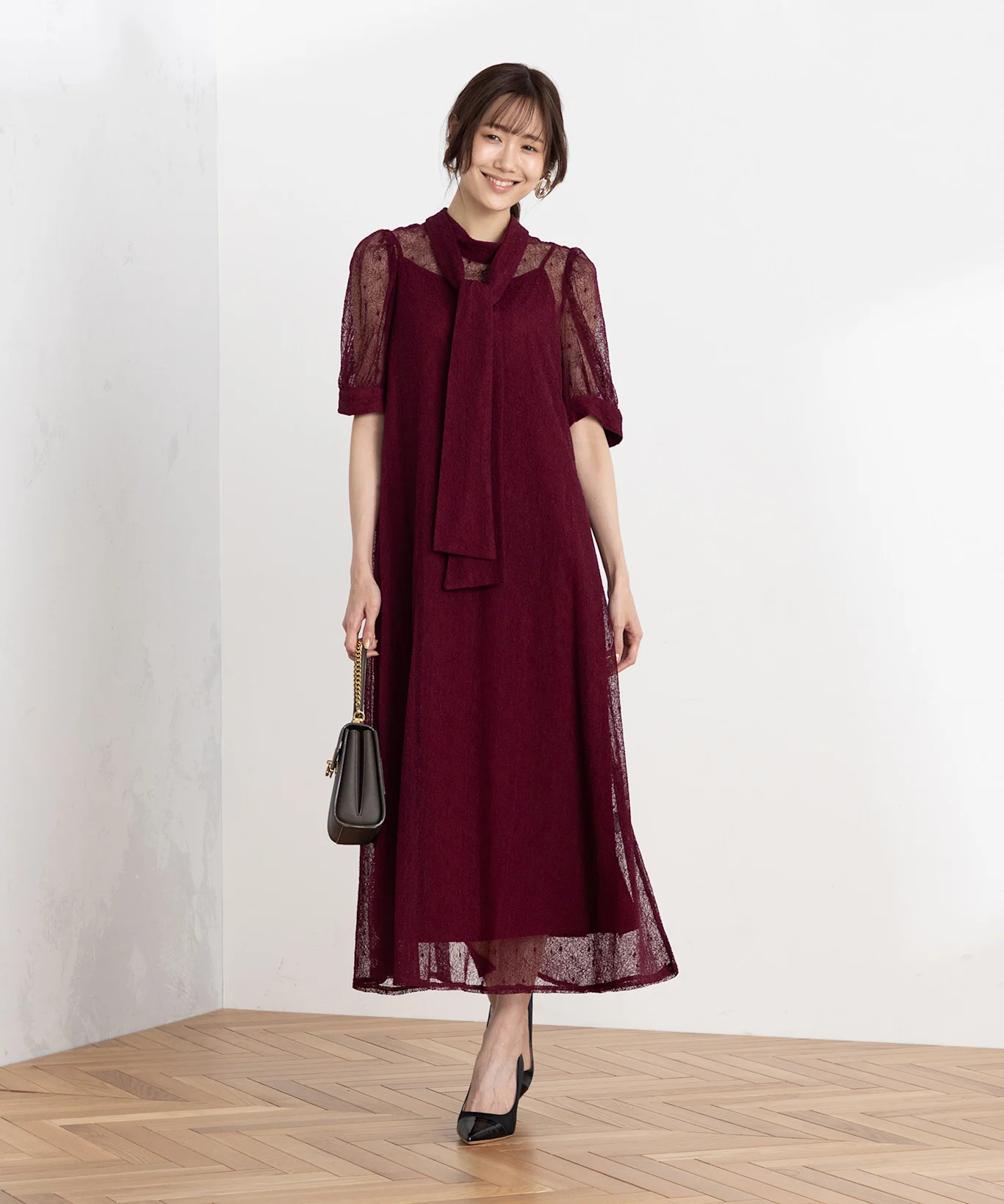 妊娠中の結婚式お呼ばれにふさわしい服装 出典:エアクロドレス